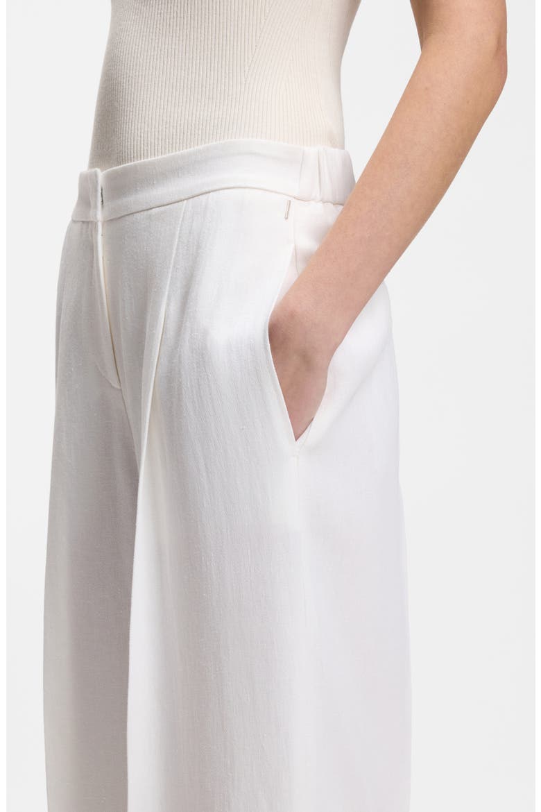Tiana Pleated Wide Leg Pants, Alternate, color, BRIGHT WHITE