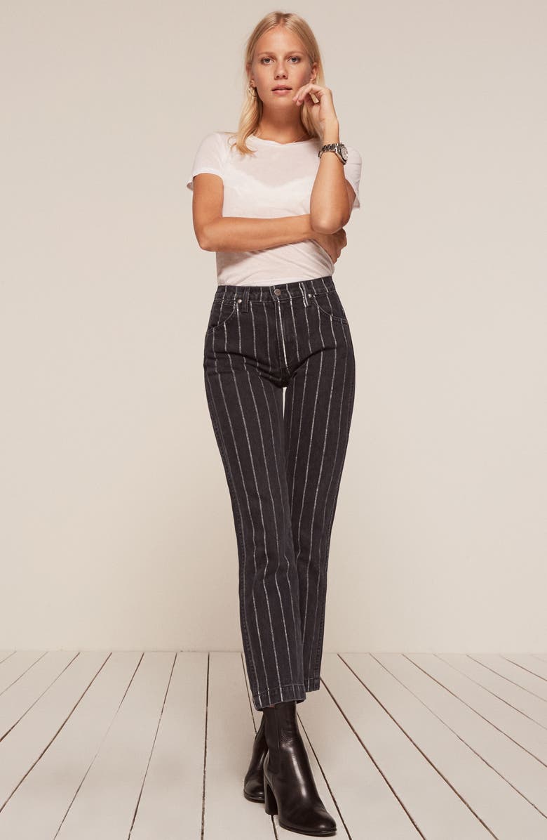 Reformation Roper Crop Straight Leg Jeans, Alternate, color, 