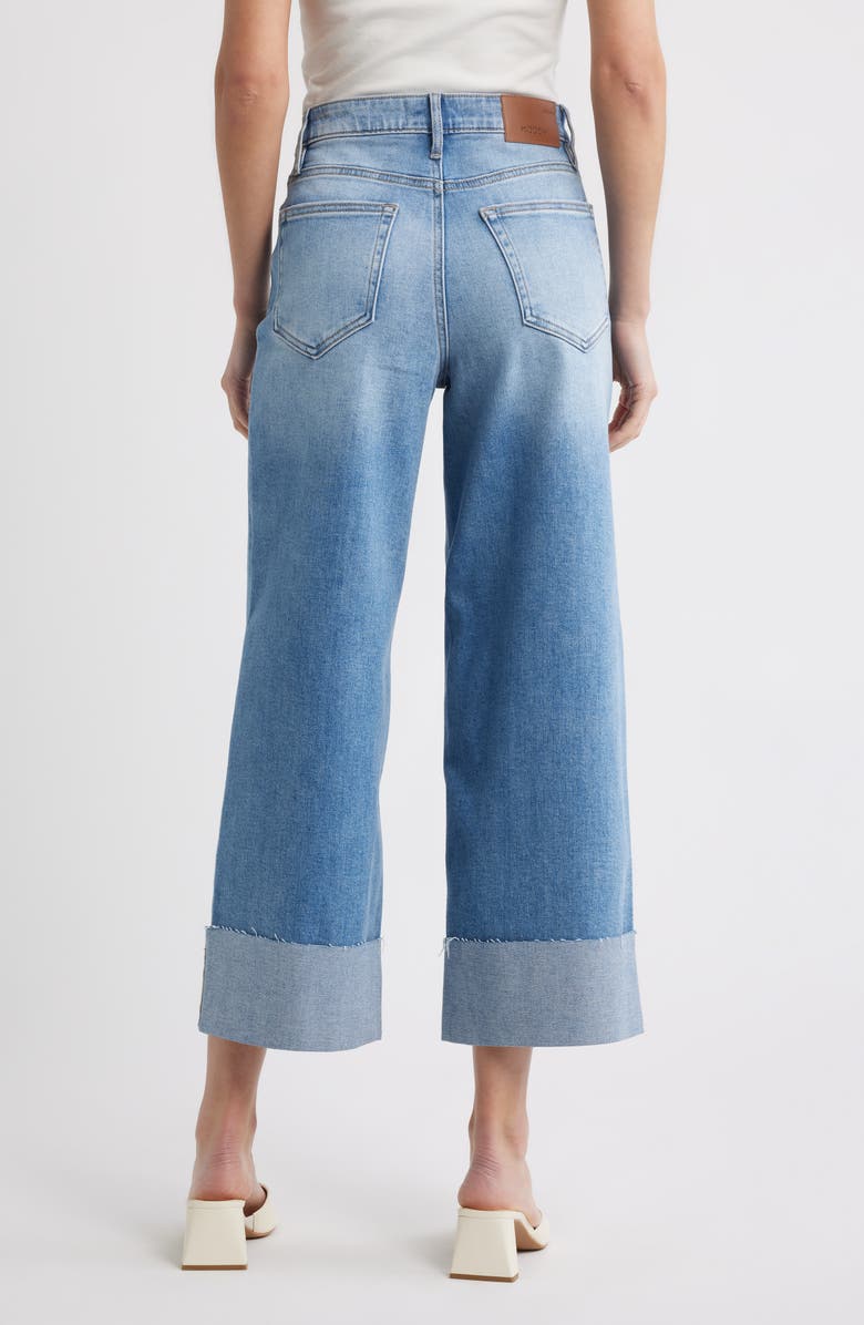 HIDDEN JEANS Cuffed High Waist Ankle Wide Leg Jeans, Alternate, color, Med.wash