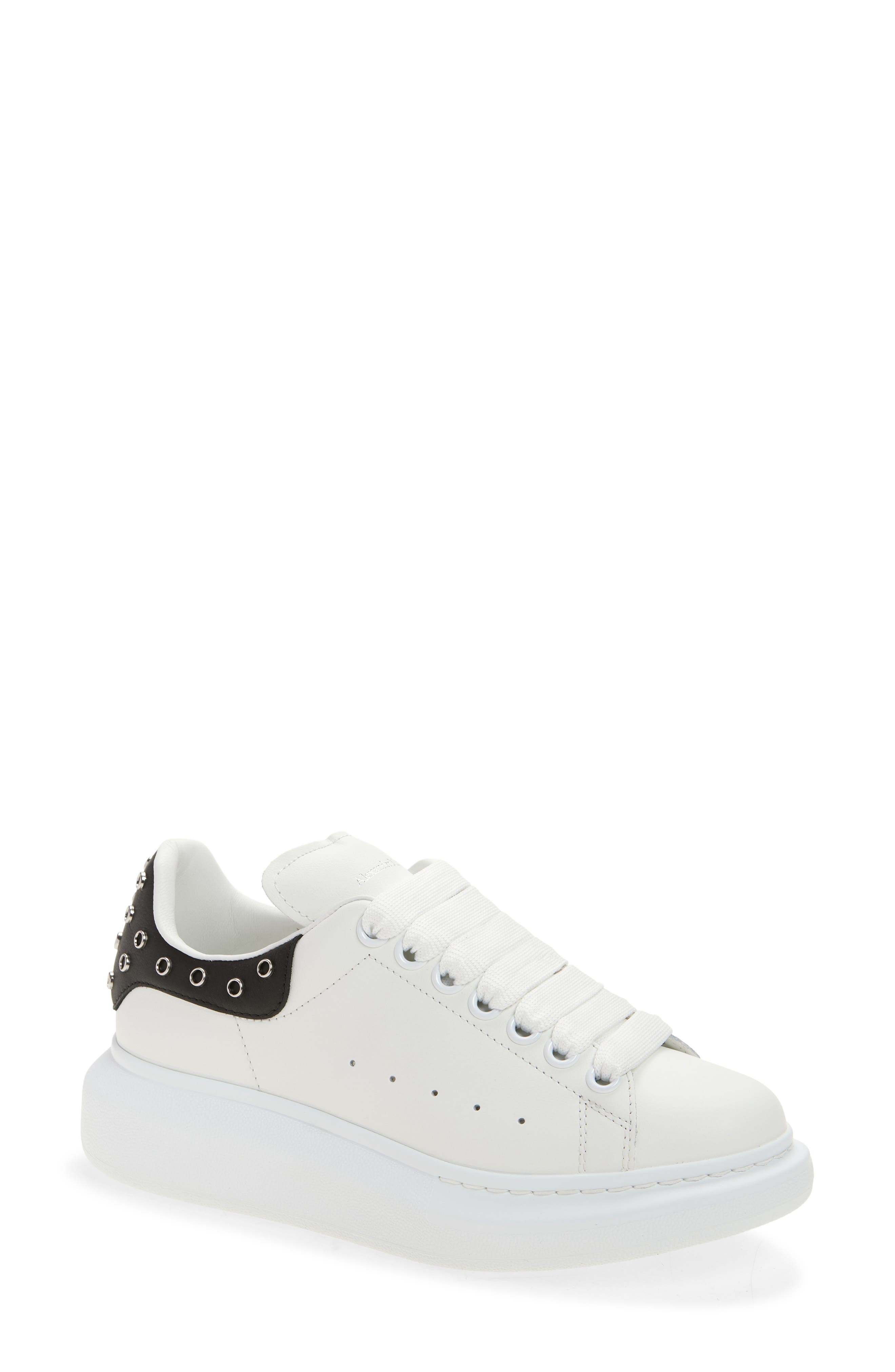 McQueen Grommet Ring Oversize Sneaker, Main, color, White