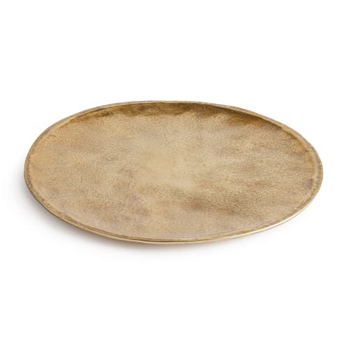 Napa Home & Garden 16.75" Veda Decorative Cast Aluminum Round Tabletop Centerpiece Tray in Gold  product