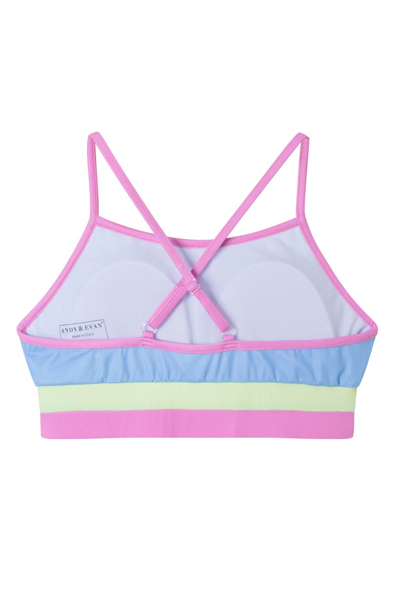 Andy & Evan Kids' Colorblock Rib Two-Piece Swimsuit, Alternate, color, 