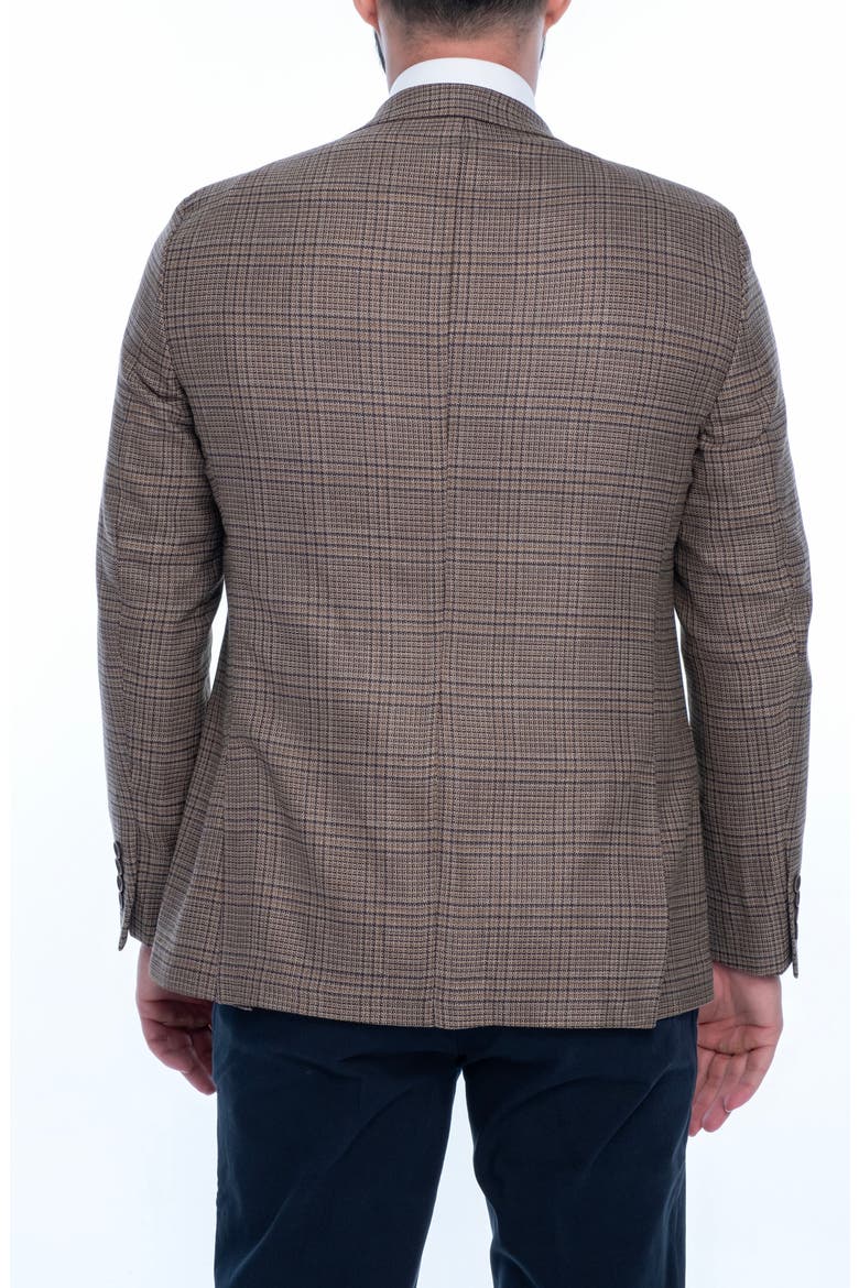 Plaid Sport Coat, Alternate, color, DARK BEIGE