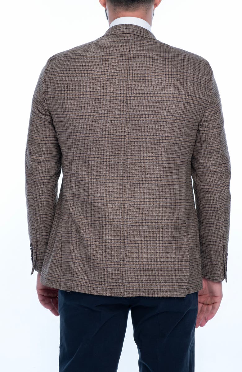VELLAPAIS Plaid Sport Coat, Alternate, color, Dark Beige