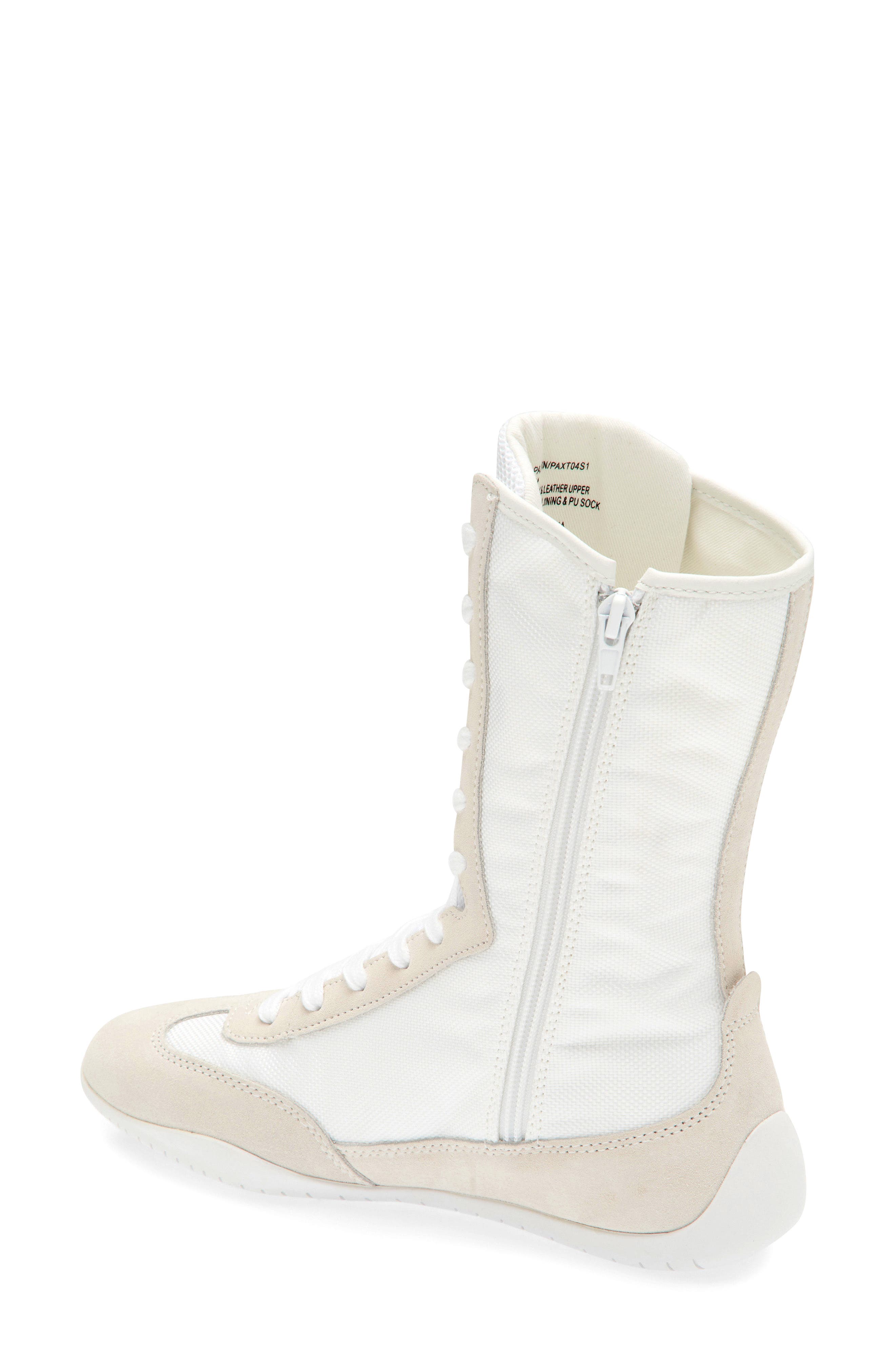 Steve Madden Paxtin Lace Up Boot, Alternate, color, White Multi