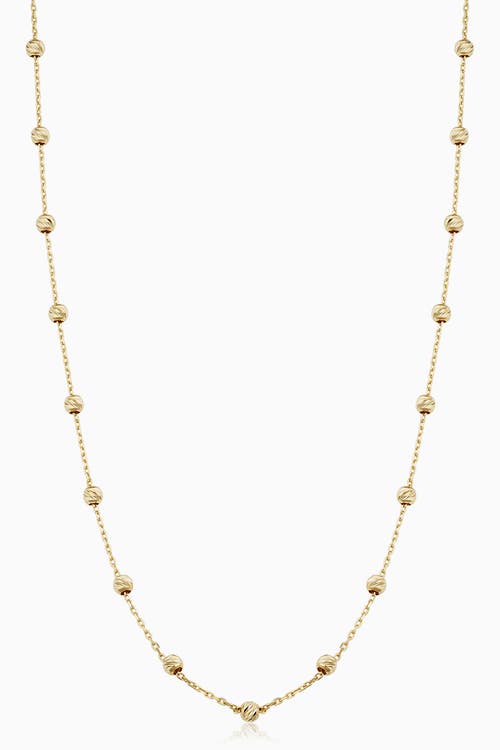 Oradina 14k Gold Celebration Ball Station Necklace In Yellow Gold