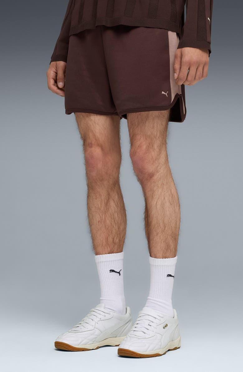 PUMA T7 Track Shorts, Main, color, Chocolate Brown