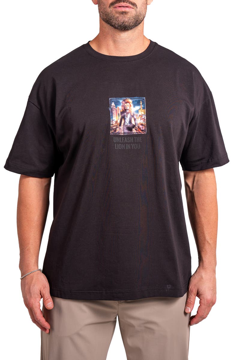 Maceoo Ascension Unleash Appliqué Cotton Graphic T-Shirt, Main, color, Brown