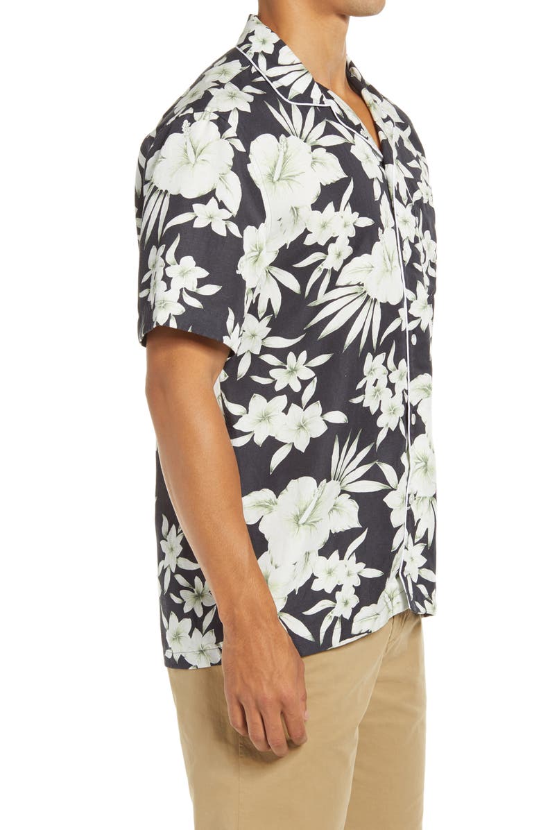 NN07 Paris Floral Men's Button-Up Camp Shirt, Alternate, color, 