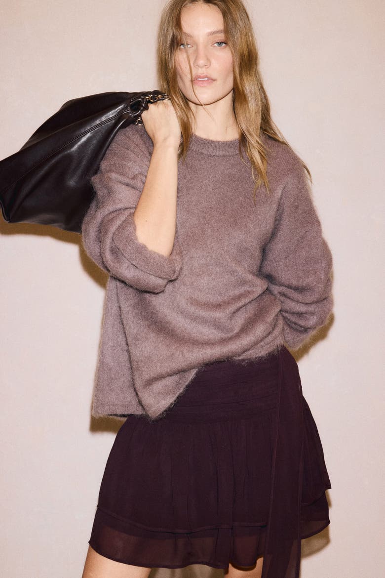 Oversized Mohair-blend Jumper, Alternate, color, Dusty purple
