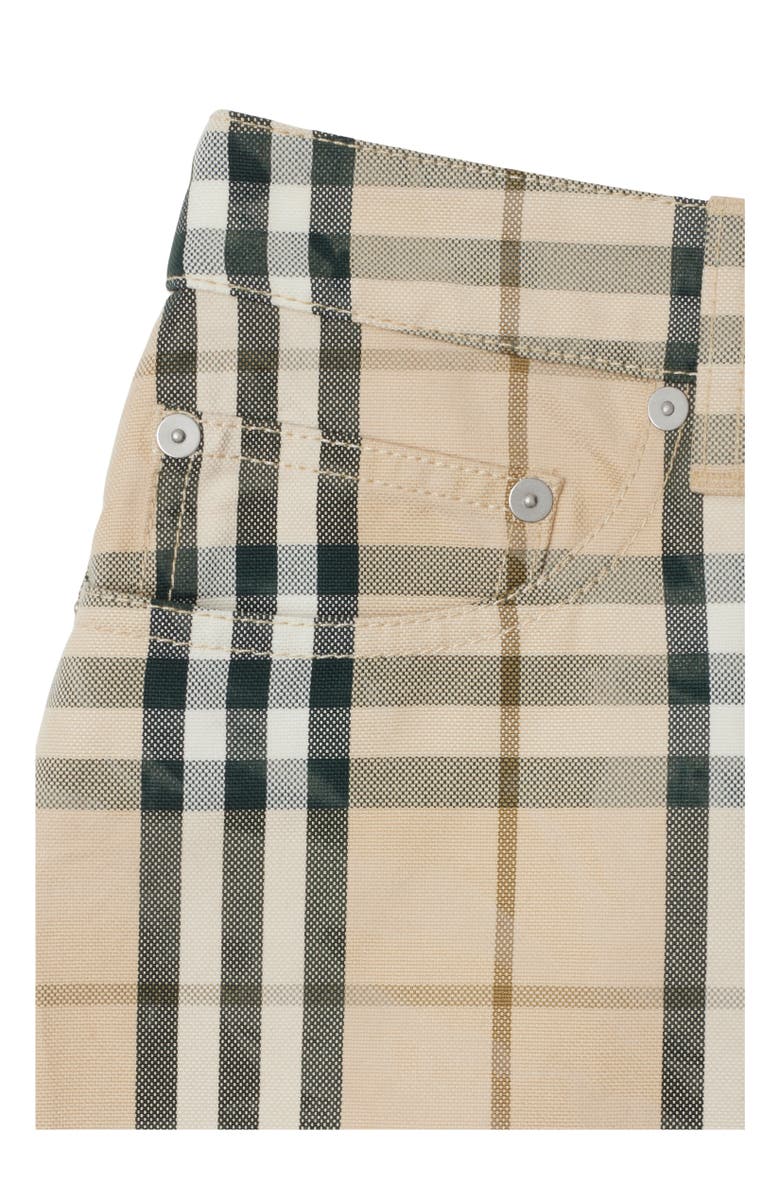 Burberry Check Denim Mini Skirt, Alternate, color, 