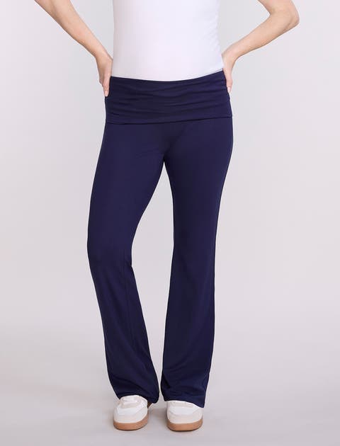 Roll Over Waistband Flare Legging