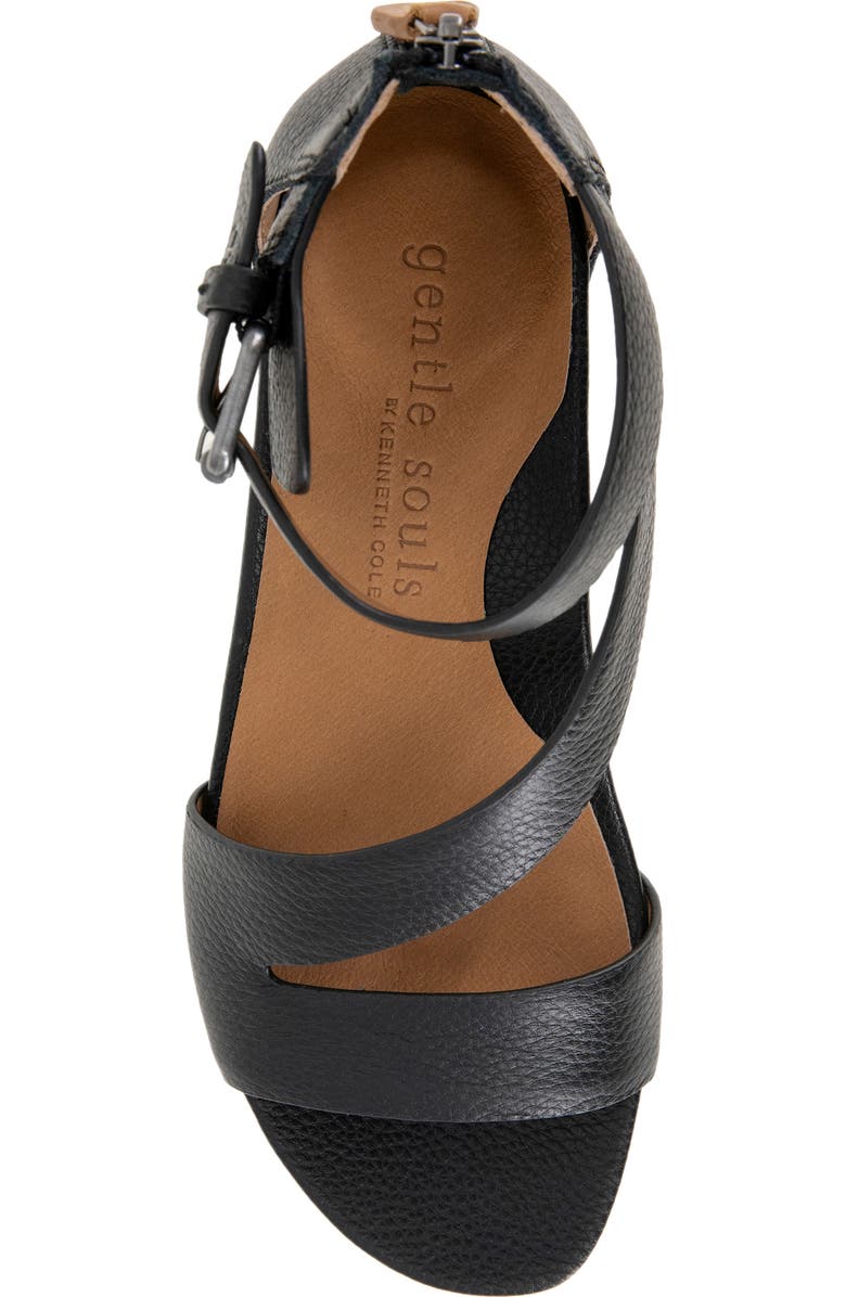 Gentle Souls Gwen Asymmetric Strappy Sandal, Alternate, color, Black