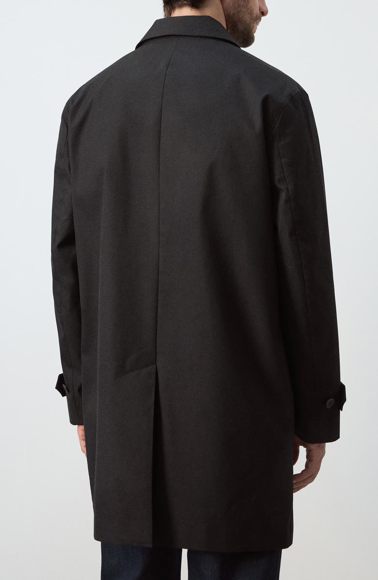 MANGO Water Repellent Raincoat, Alternate, color, Black