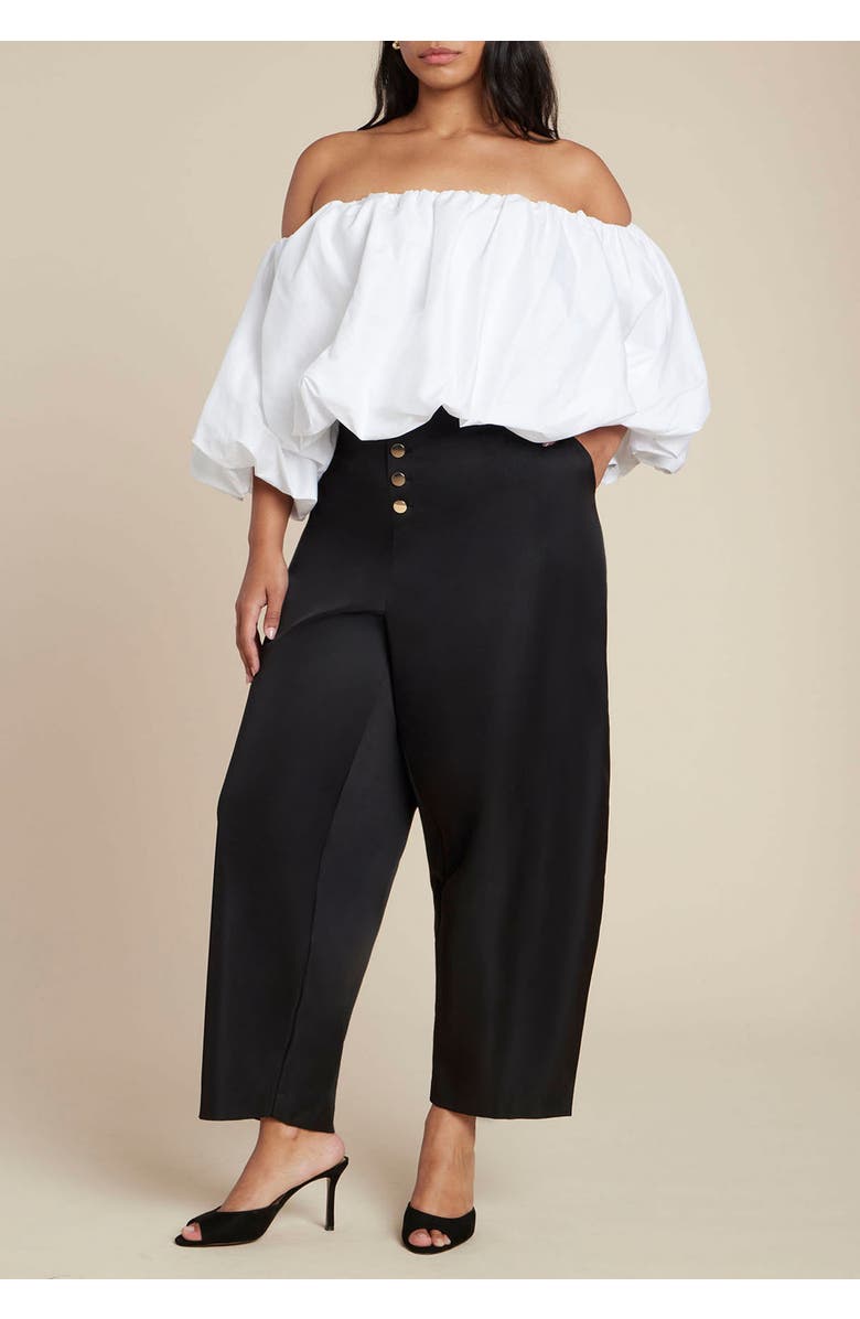 ELOQUII Bubble Top, Alternate, color, Powder White