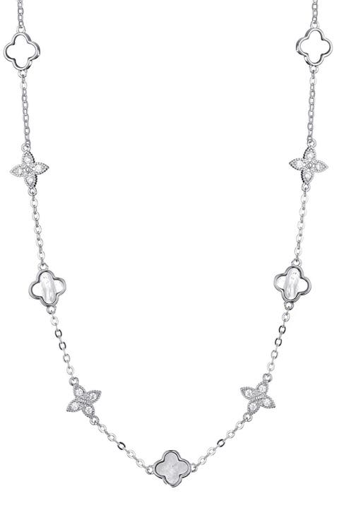 Mother of Pearl Station Necklace