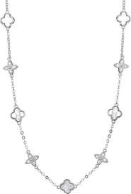 Adornia Mother of Pearl Station Necklace