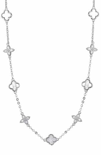 Adornia Mother of Pearl Station Necklace
