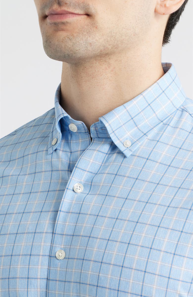 johnnie-O Miramont Windowpane Check Everyday Performance Button-Down Shirt, Alternate, color, Maliblu