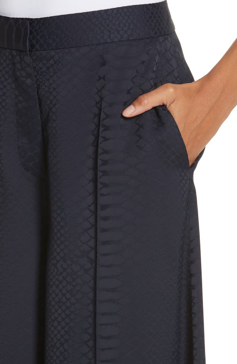 Stella McCartney Snake Crop Wide Leg Pants, Alternate, color, 