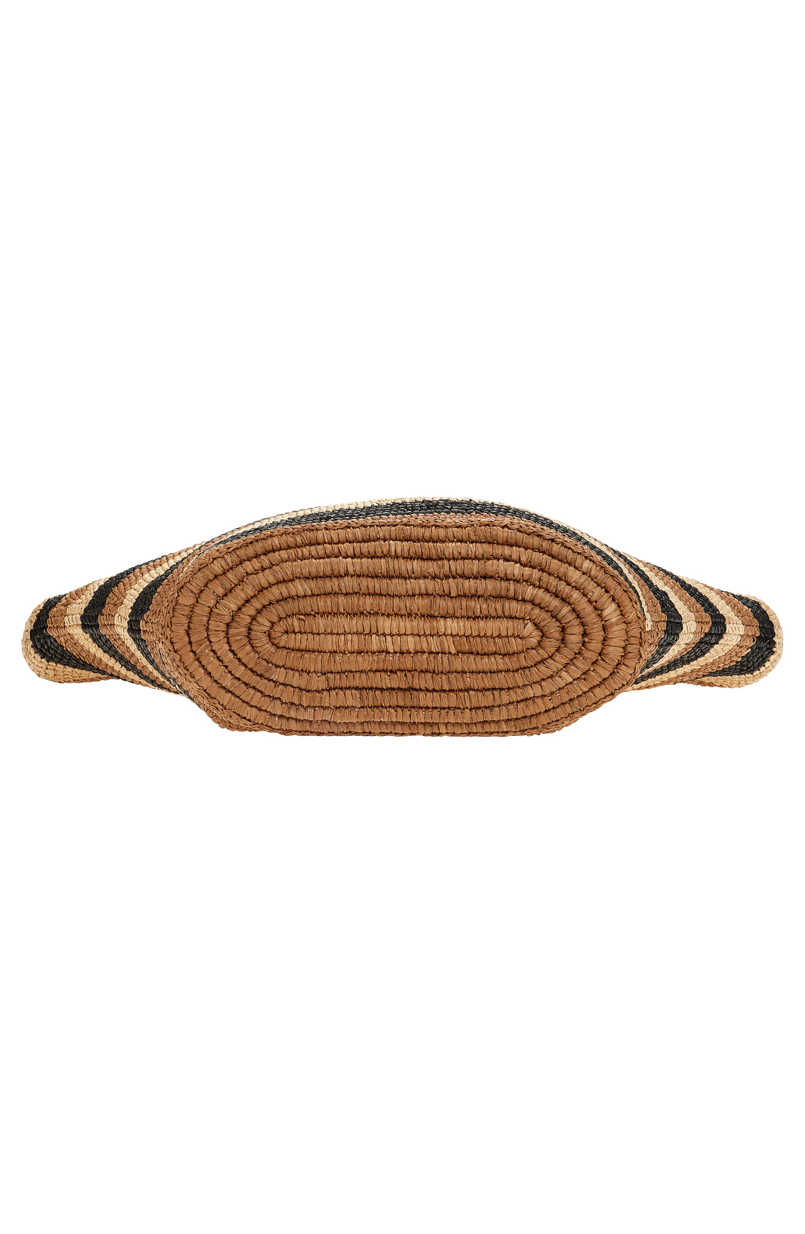 Zimmermann Large Goldentime Stripe Raffia Tote, Alternate, color, Black Stripes