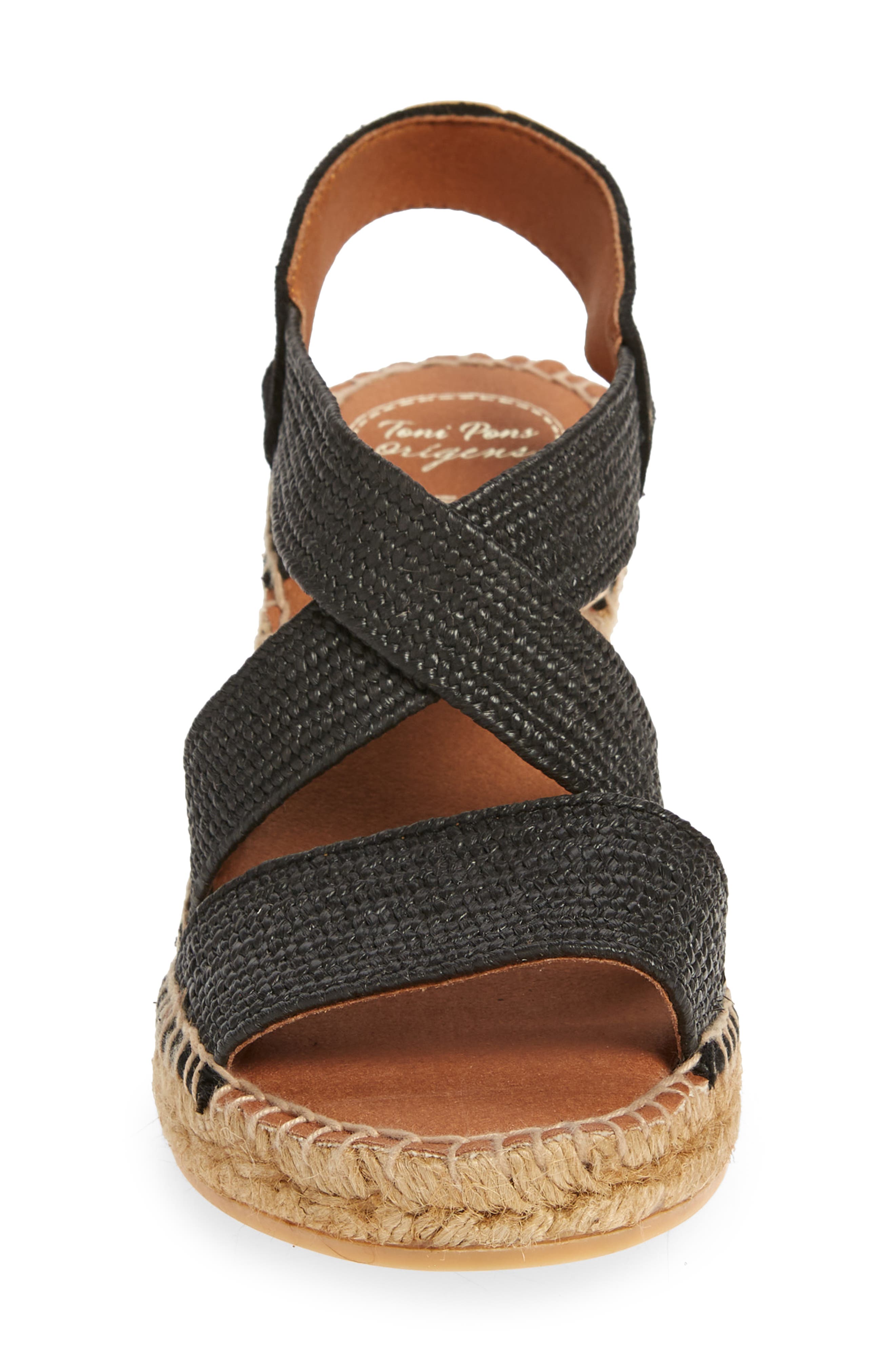 Toni Pons Susa Espadrille Wedge Sandal, Alternate, color, Negre/ Black