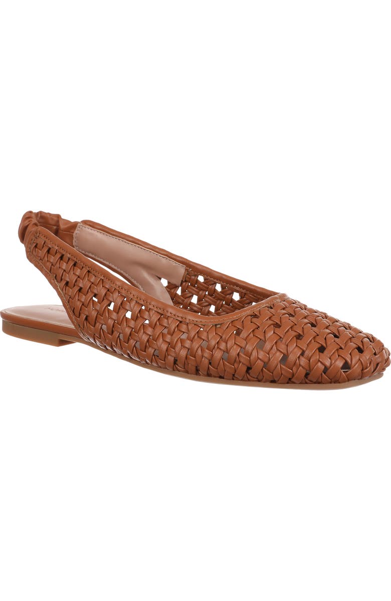 Nordstrom Arabella Woven Slingback Flat, Main, color, Tan Toffee