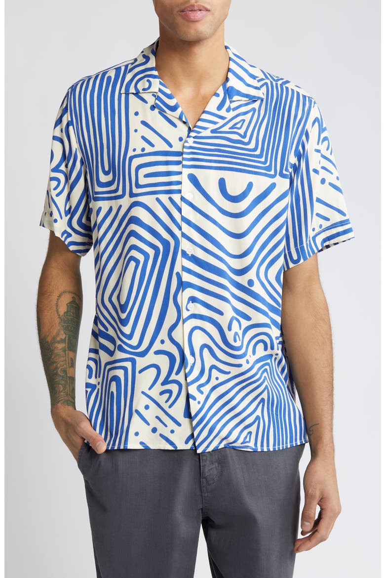 Eldovado Camp Shirt, Main, color, BLUE