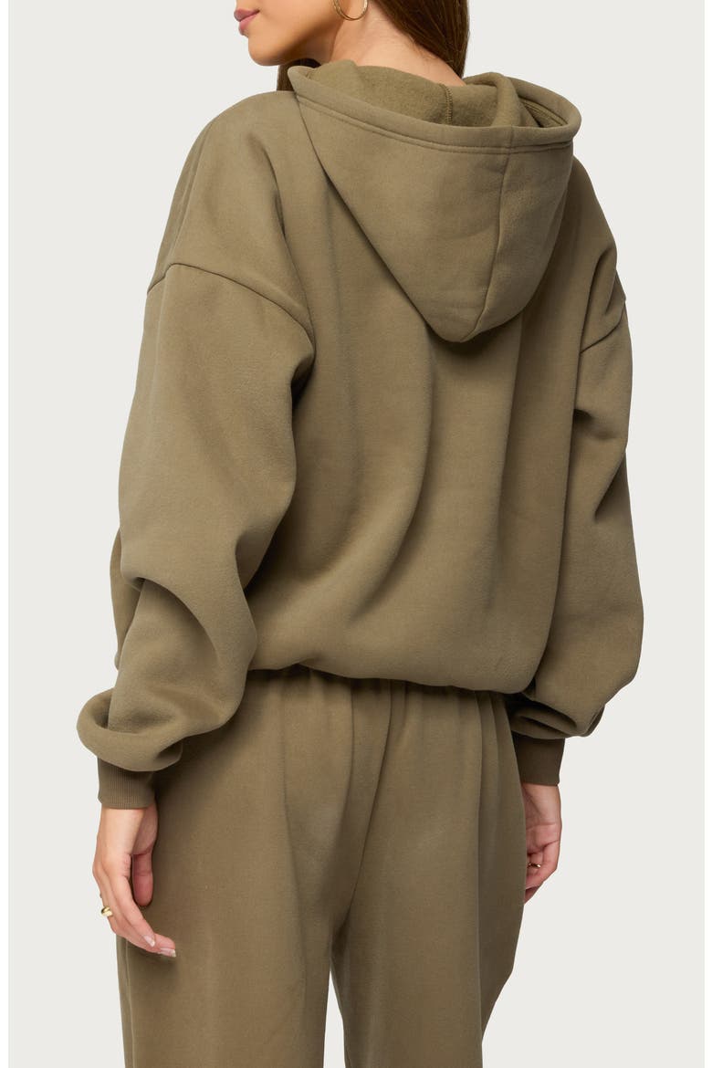 Camo Crush Oversize Fleece Logo Hoodie, Alternate, color, OLIVE