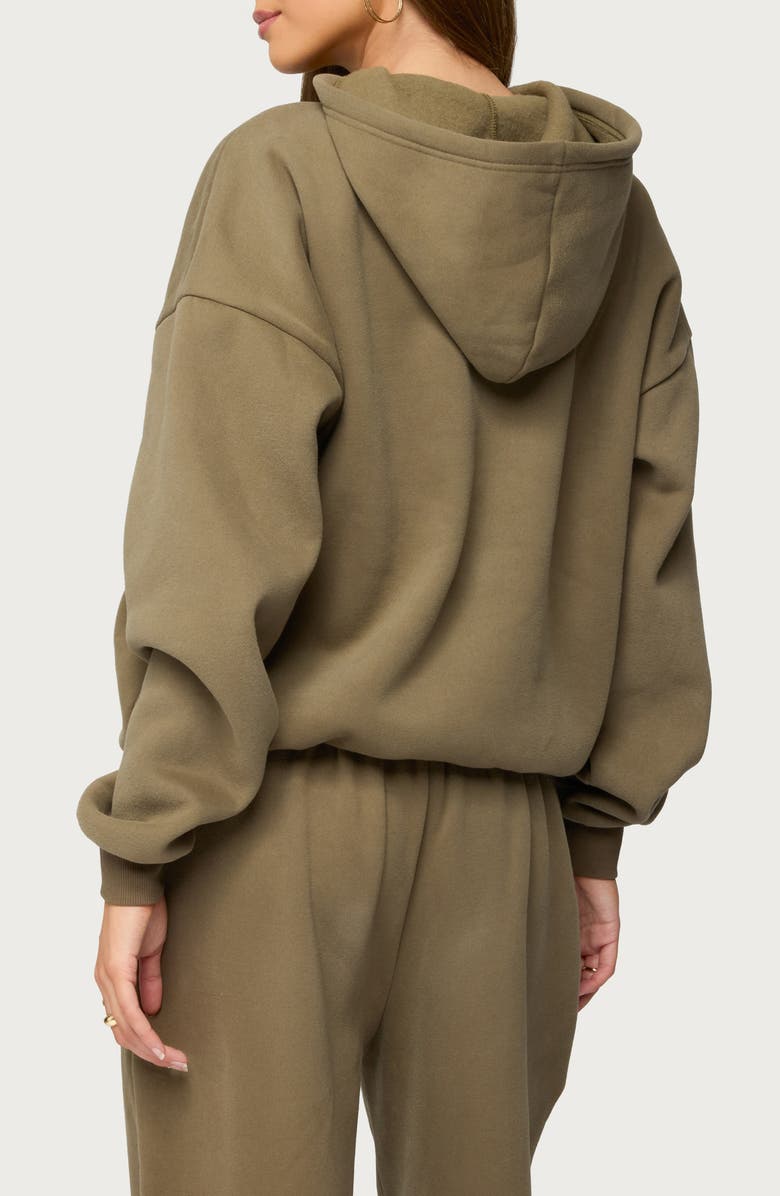 EDIKTED Camo Crush Oversize Fleece Logo Hoodie, Alternate, color, 