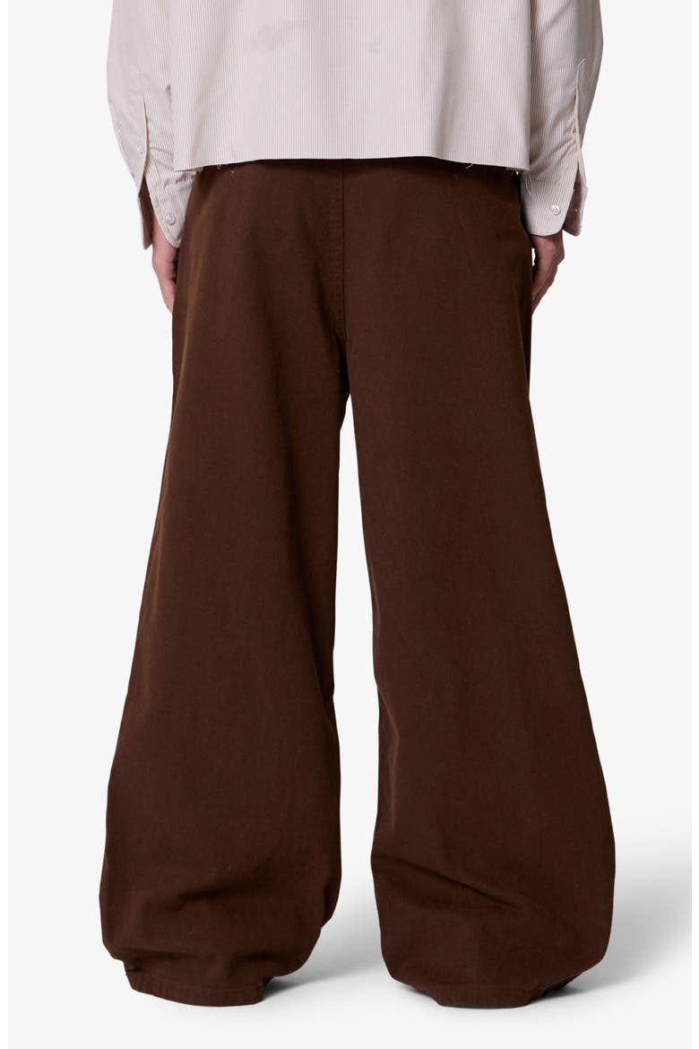 Cotton Twill Barrel Pants, Alternate, color, BROWN