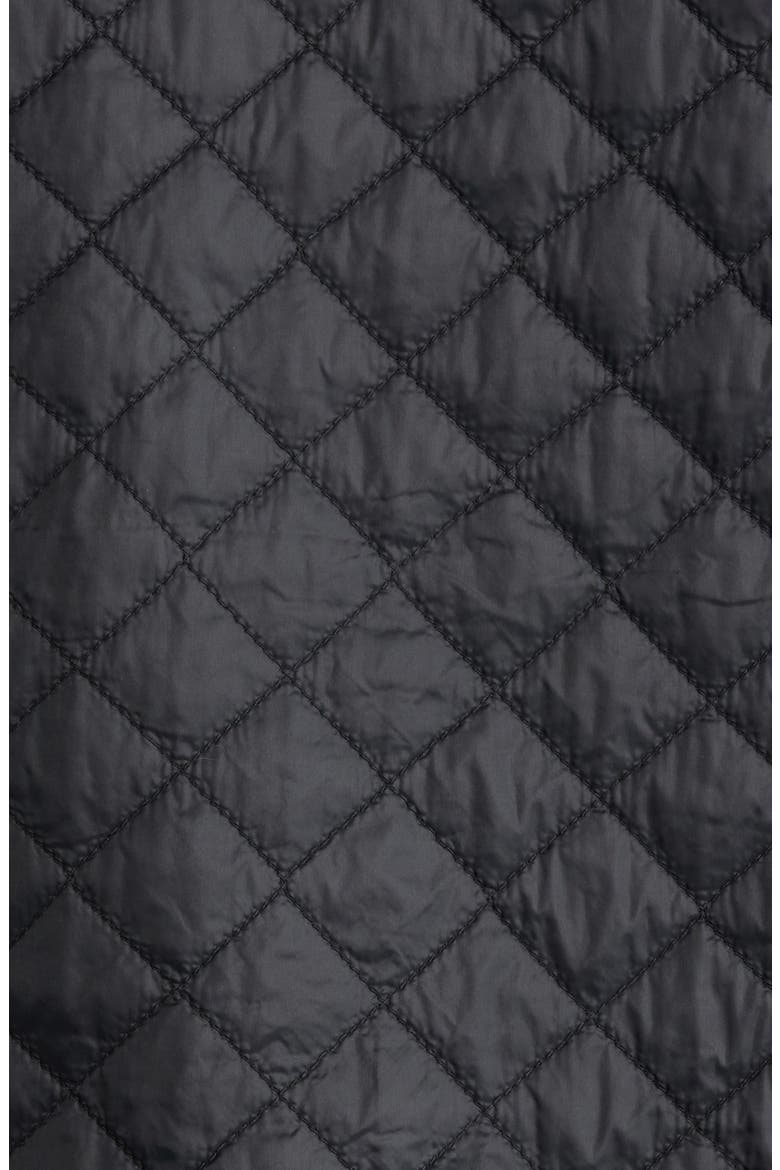 Diamond Quilted Recycled Nylon Vest, Alternate, color, BLACK