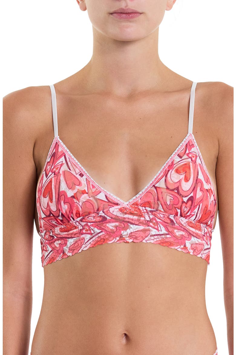 Padded Lace Bralette, Main, color, LOTS OF LOVE PINK