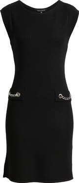 Ming Wang Chain Detail Sheath Dress