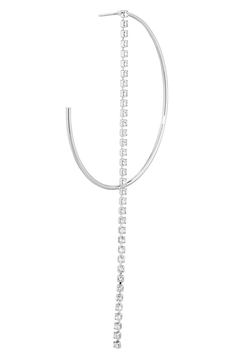 Justine Clenquet Milla Crystal Chain Hoop Earrings, Alternate, color,