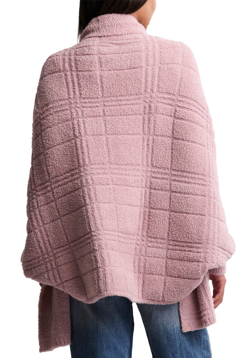 CozyChic® Tonal Plaid Open Front Cardigan, Alternate, color, TEABERRY