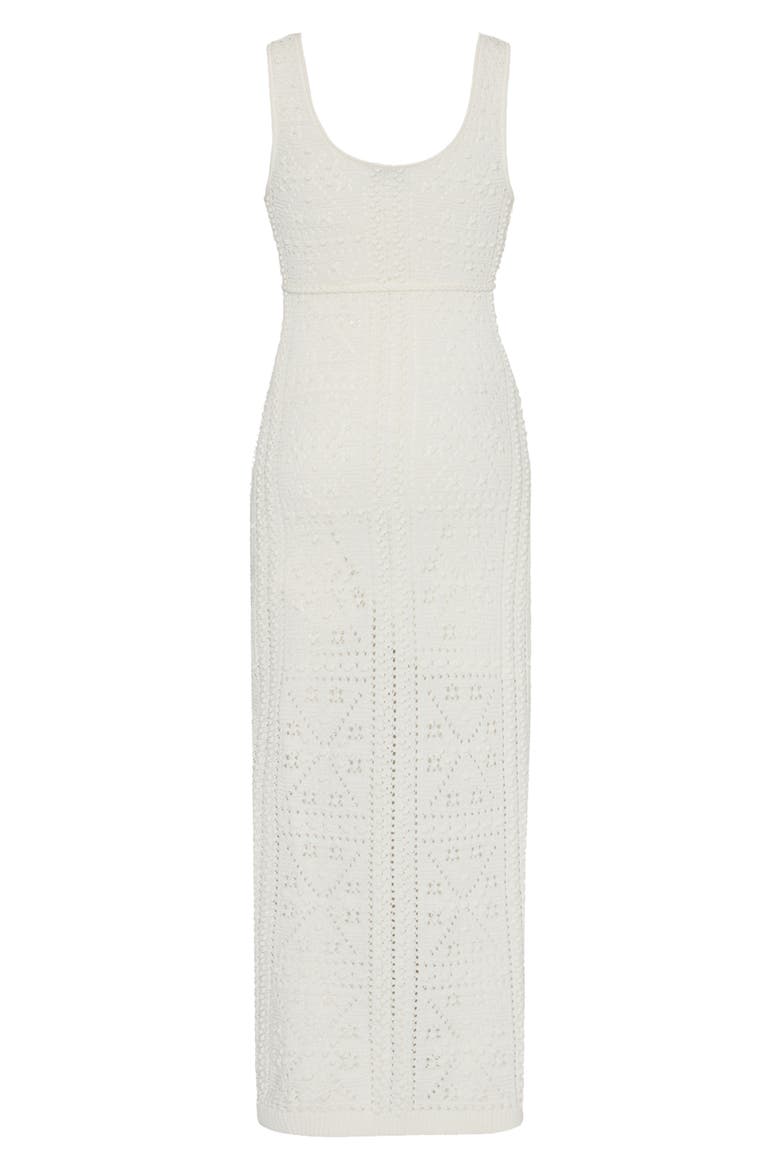 Bubble Pointelle Knit Midi Dress, Alternate, color, ECRU