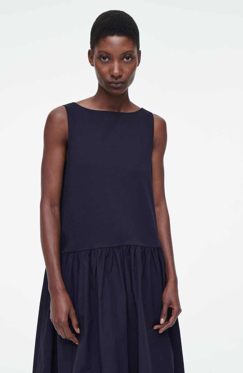 COS Voluminous Sleeveless Midi Dress, Alternate, color, 
