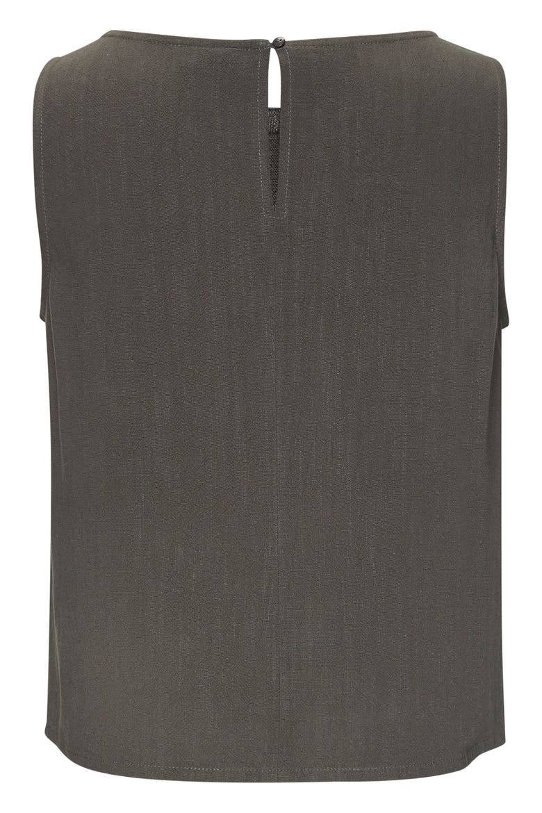 Sleeveless Linen Blouse, Alternate, color, Olive