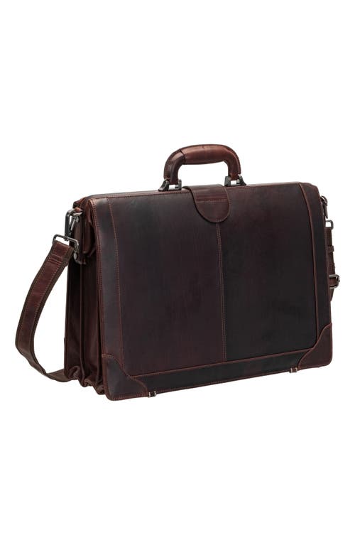 Mancini Litigator Rfid Briefcase In Brown