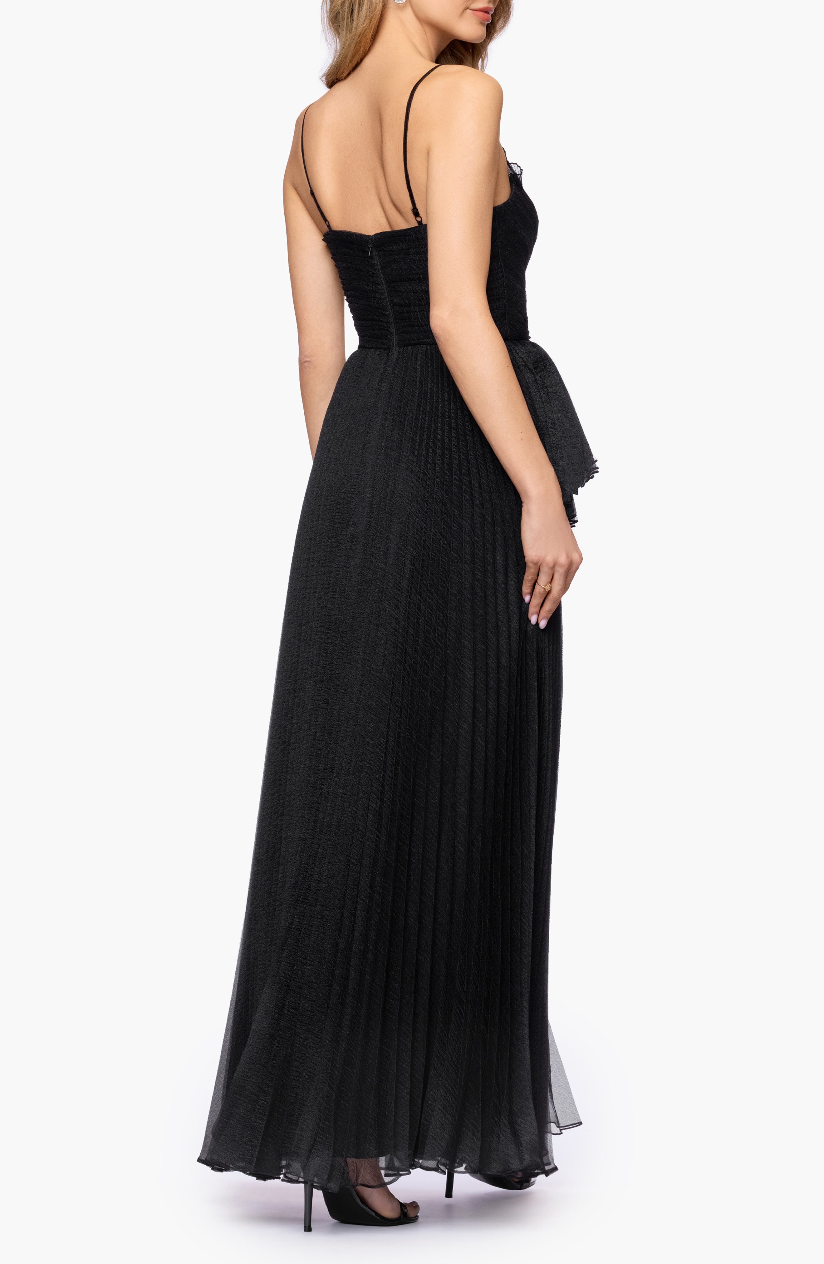 Betsy & Adam Fan Pleated Tulle Gown (Women) | Nordstrom