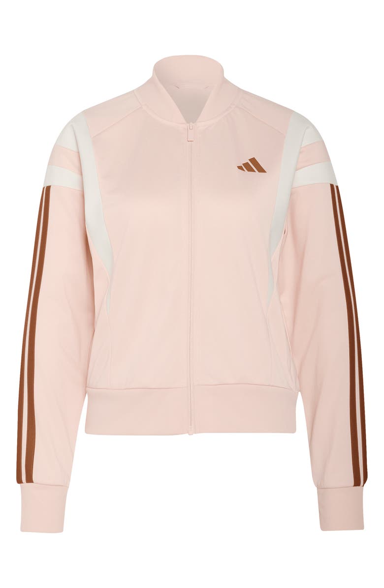 adidas 3-Stripes Fashion Tracktop Bomber Jacket, Alternate, color, Blush Pink/ Dusky Bronze