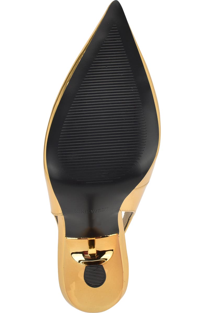 Nine West Kates Slingback Pointed Toe Pump, Alternate, color, Bronze Gold