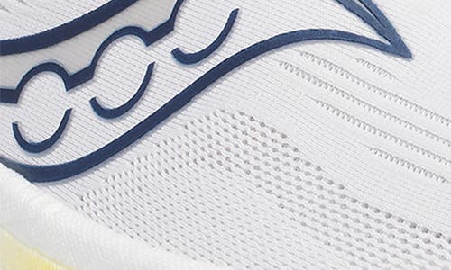 Saucony Ride 18 Running Shoe In White/azurite