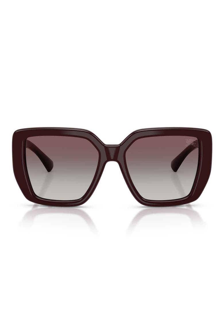 54mm Square Sunglasses, Main, color, BORDEAUX / GREY GRADIENT