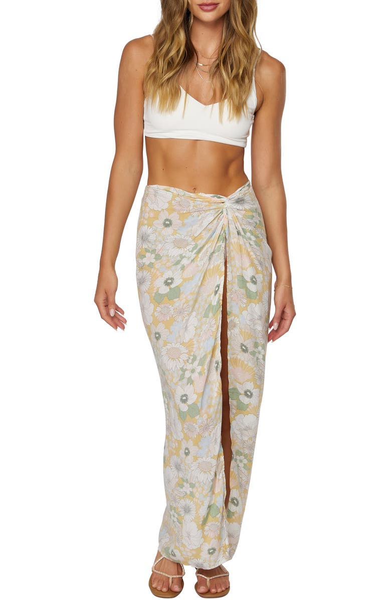O'Neill Hanalei Floral Print Cover-Up Skirt, Alternate, color, 