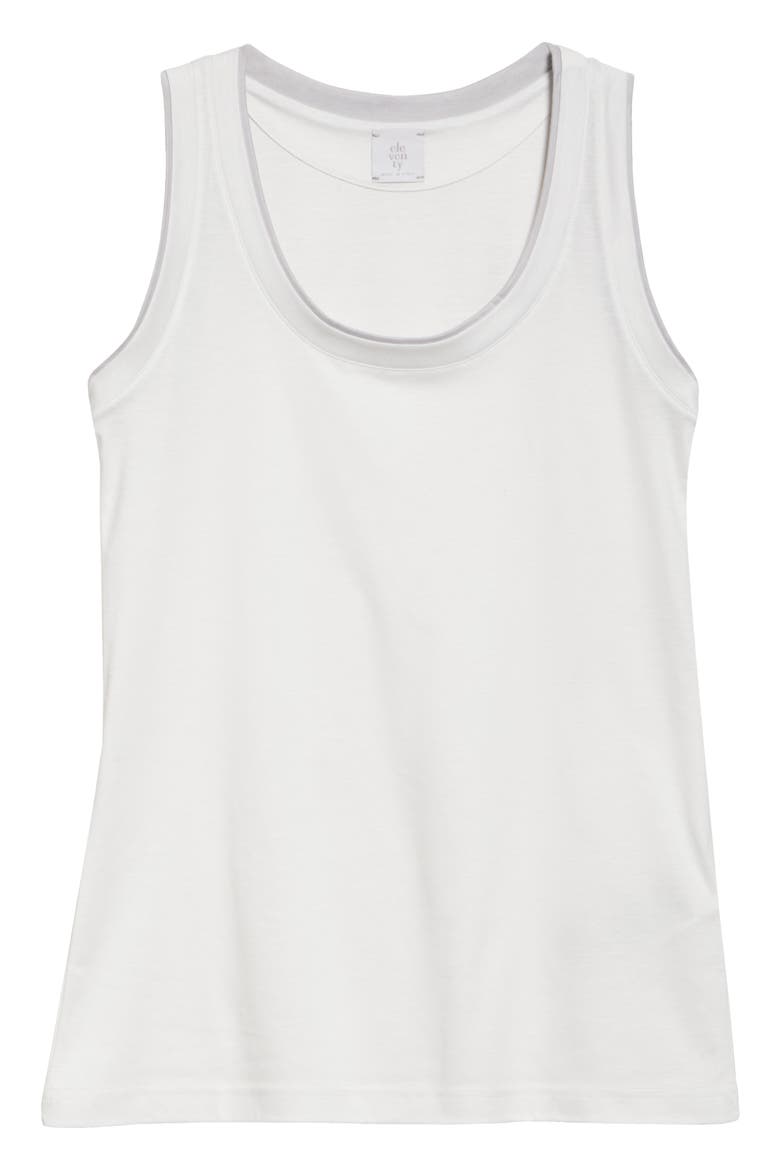 Cotton Tank, Alternate, color, WHITE AND PEARL
