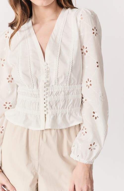 DELUC DELUC OLEIROS LONG SLEEVE COTTON TOP