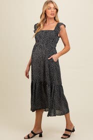 PinkBlush Ruffle Strap Smocked Mid Dress