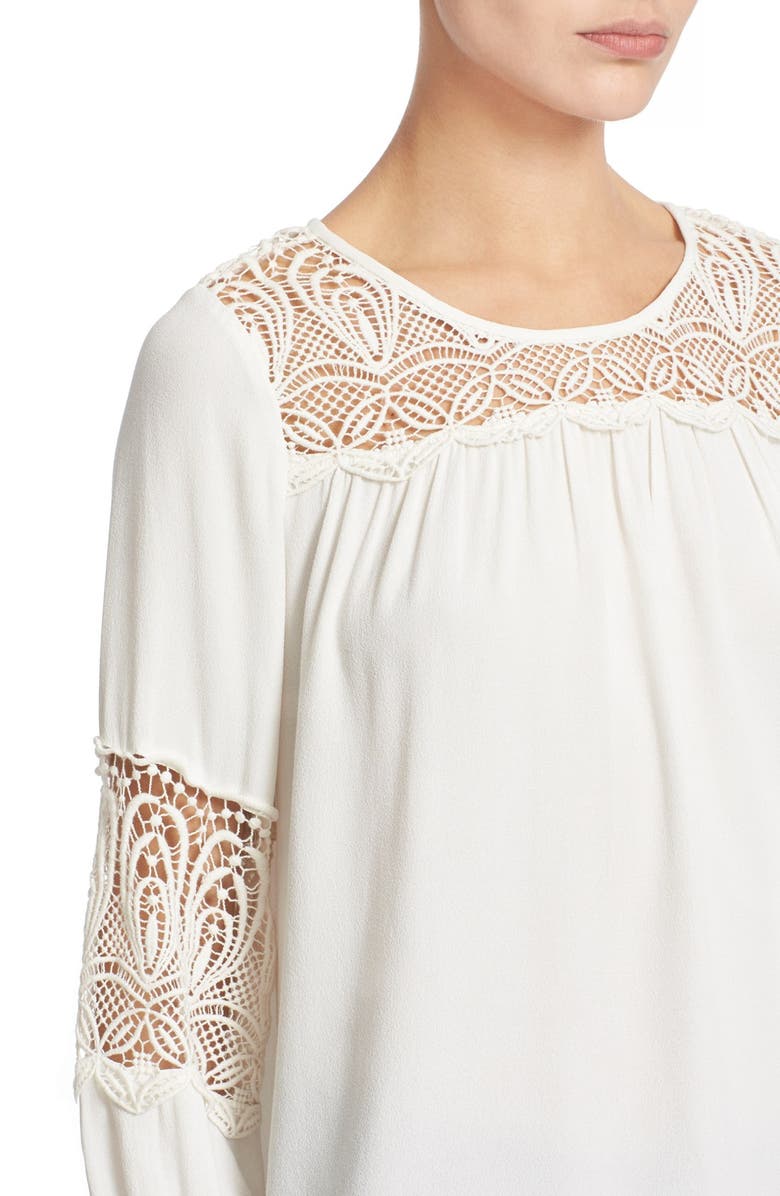 Joie 'Coastal' Lace Inset Blouse, Alternate, color, 
